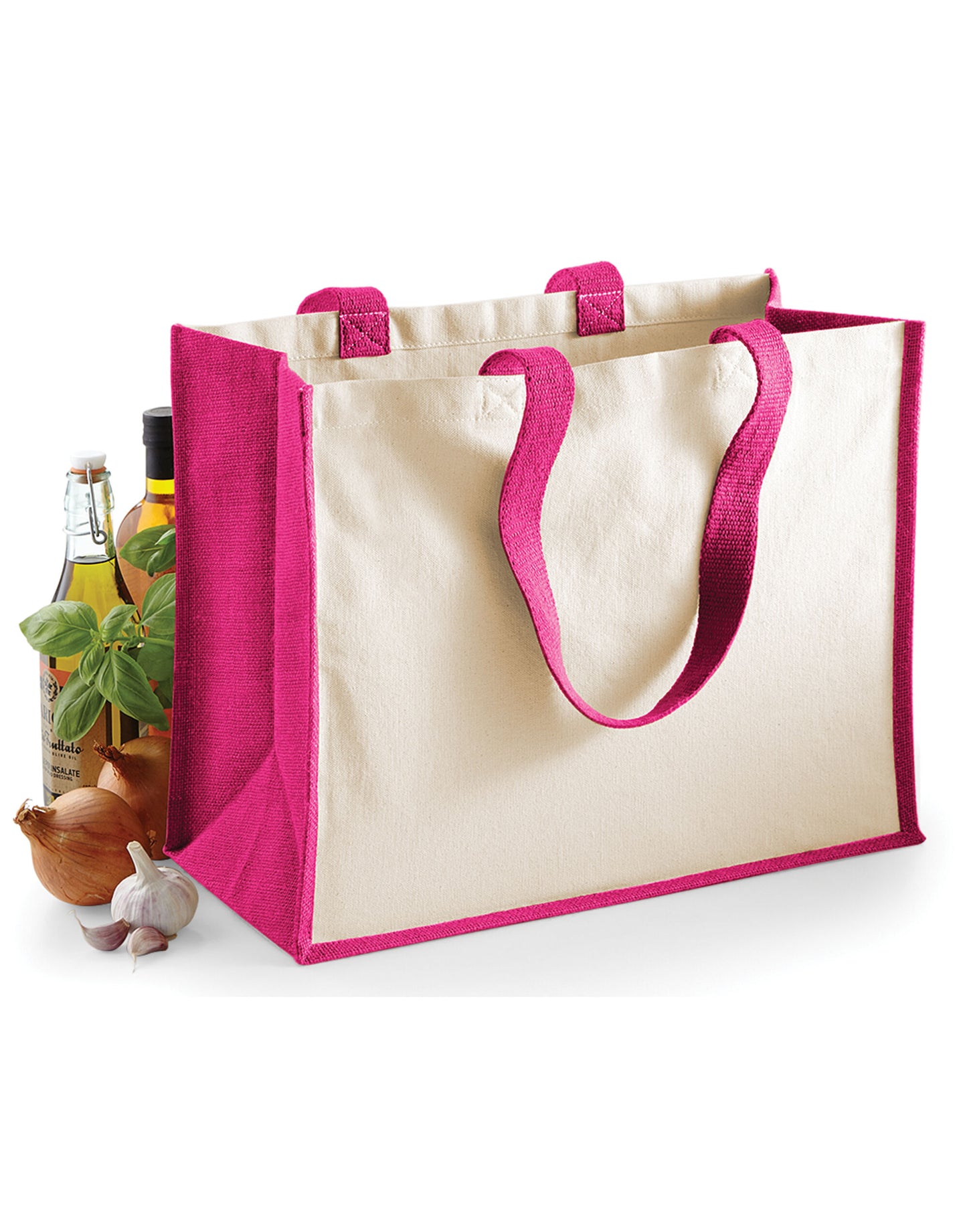 Printers' Jute Classic Shopper - Fuchsia