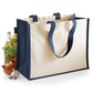 Printers' Jute Classic Shopper - Navy
