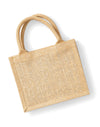 Shimmer Jute Mini Gift Bag - Natural Gold