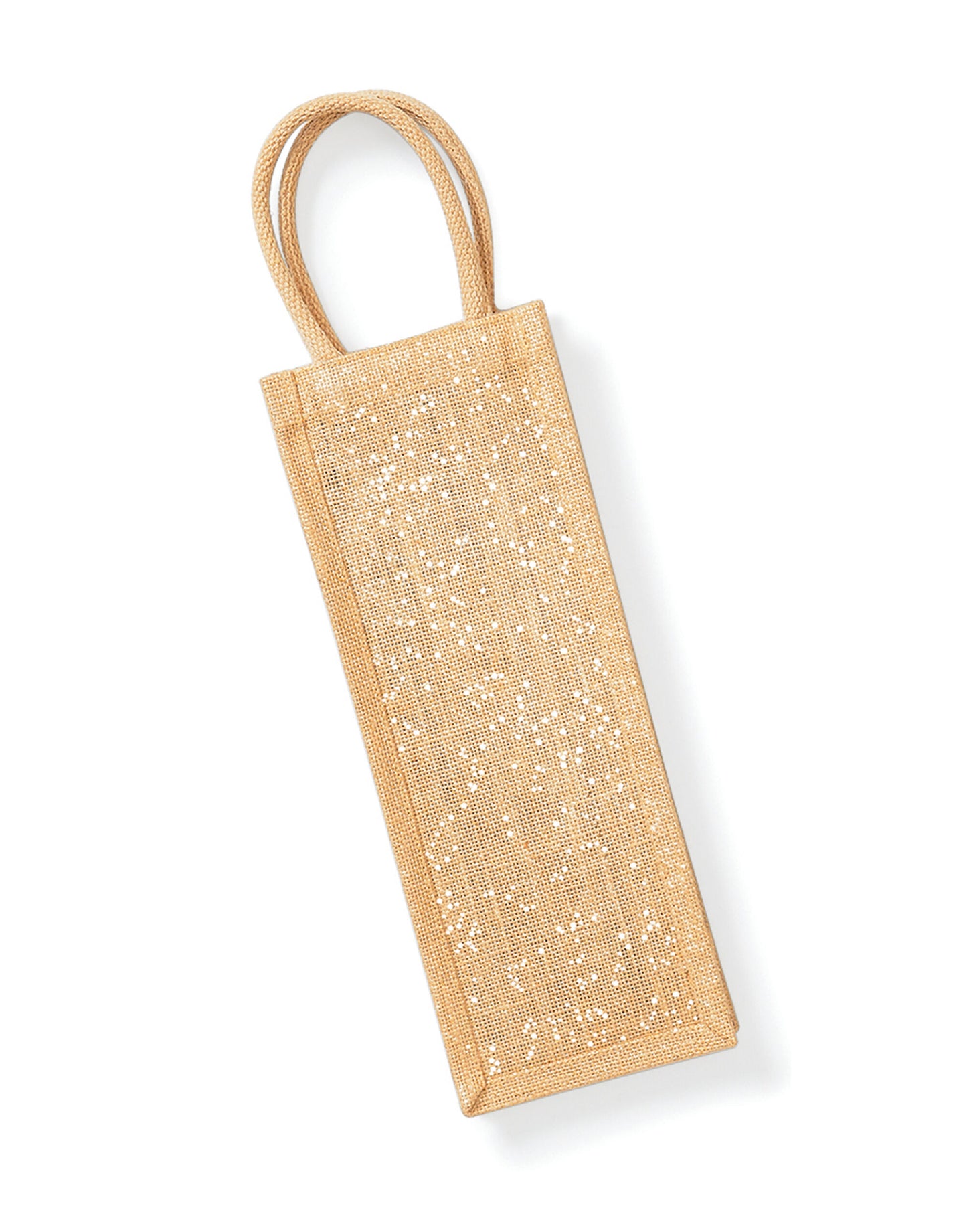 Shimmer Jute Bottle Bag - Natural Gold
