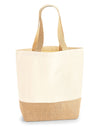 Jute Base Canvas Shopper - Natural