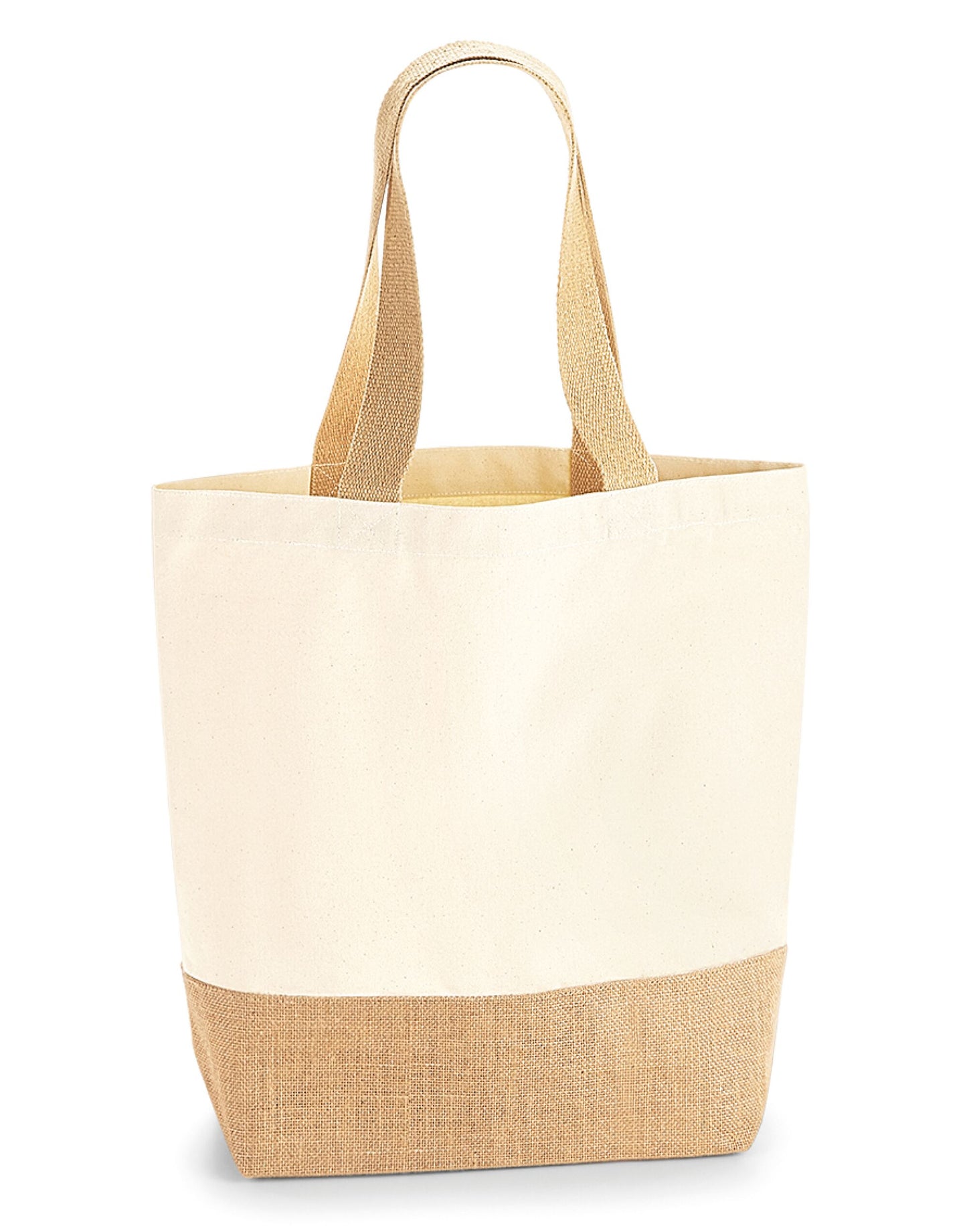 Jute Base Canvas Shopper - Natural