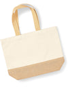 Jute Base Canvas Tote - Natural