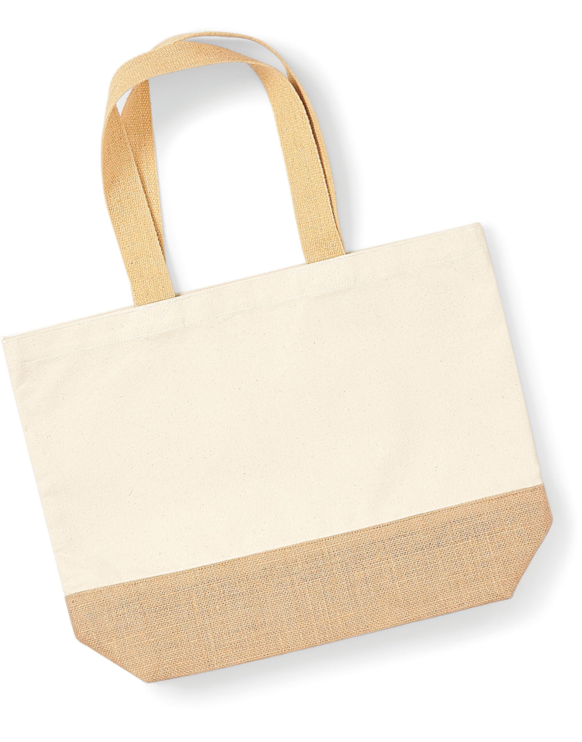 Jute Base Canvas Tote - Natural