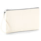 Canvas Wristlet Pouch - Natural/ Light Grey