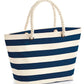 Nautical Beach Bag - Natural/Navy
