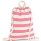 Nautical Gymsac - Natural/ Pink