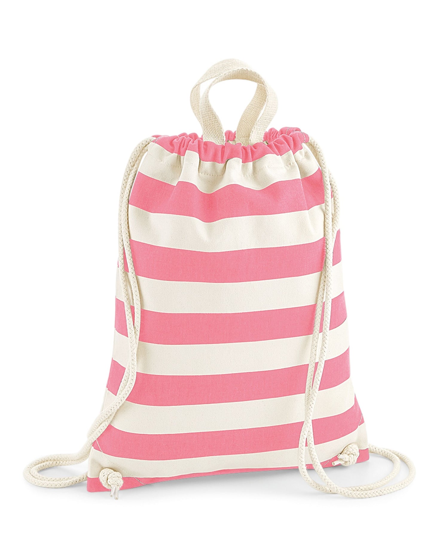 Nautical Gymsac - Natural/ Pink