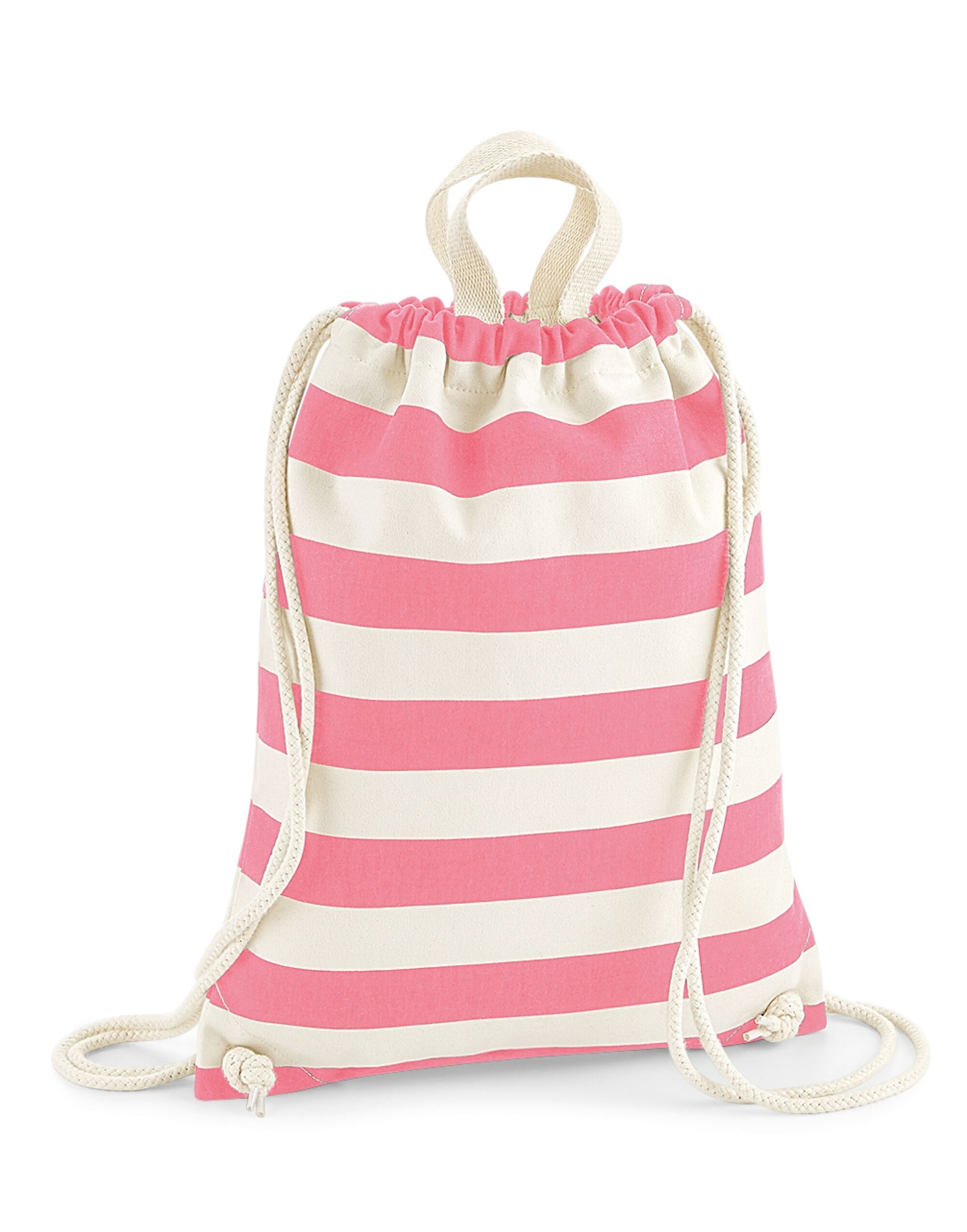 Nautical Gymsac - Natural/ Pink