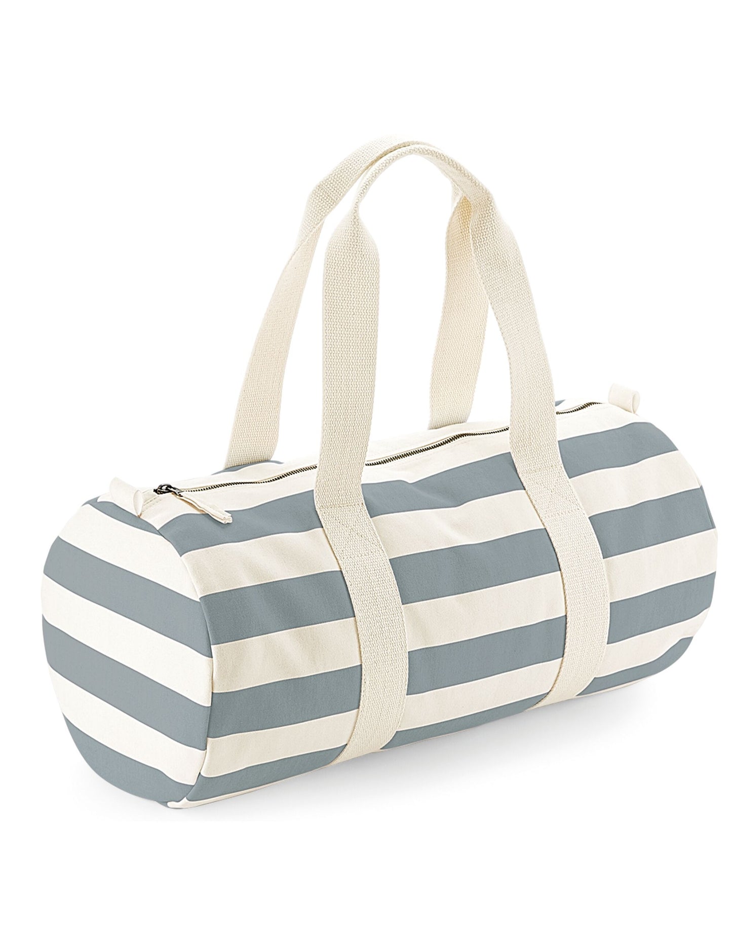 Nautical Barrel Bag - Natural/ Grey