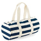 Nautical Barrel Bag - Natural/Navy