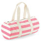 Nautical Barrel Bag - Natural/ Pink