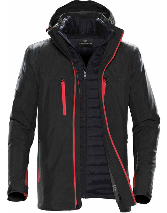 Men's Matrix System Jacket - Black/Bright Red